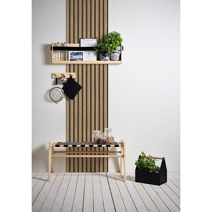 A.S. Création 3D-Designpanel pop.up (B x H: 52 cm x 2,5 m, Braun/Schwarz, Holzoptik) | BAUHAUS