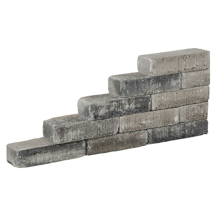 Stapelsteen Authentiek Grijs Zwart (Beton, l x b x d: 40 x 15 x 10 cm, Grijs) | BAUHAUS