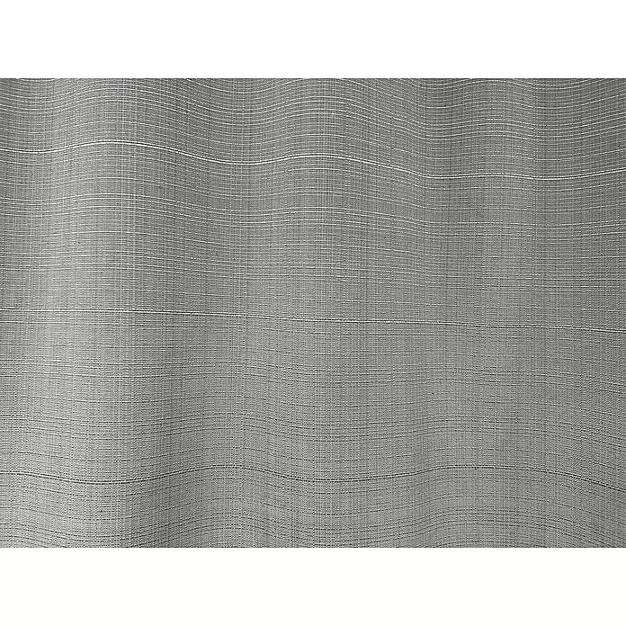 Elbersdrucke Thermovorhang Embrace - B x H: 140 x 255 cm, 100 % Polyester, Grau - Grauer Webstoff mit horizontaler Textur.