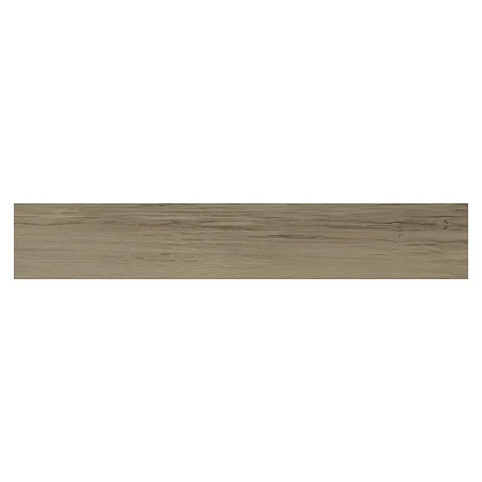 Pavimento porcelánico Kenia - 20 x 120 cm, Natural, Mate, Rectificado - Primer plano de un panel de madera marrón claro que muestra su grano y textura, adecuado para la fabricación de muebles y el diseño de interiores.