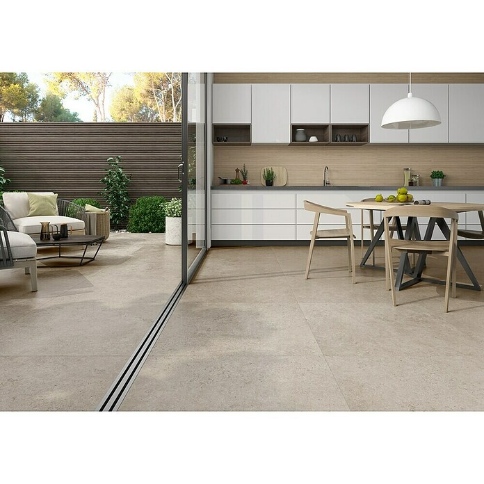 Pavimento porcelánico Limestone (90 x 90 cm, Arena, Mate, Rectificado) | BAUHAUS