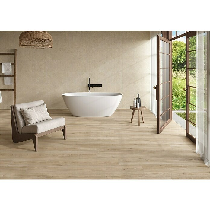 Pavimento porcelánico Lagom (26 x 160 cm, Roble, Mate, Rectificado) | BAUHAUS