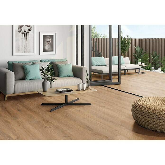 Pavimento porcelánico Panama (20 x 120 cm, Roble, Mate, Rectificado) | BAUHAUS
