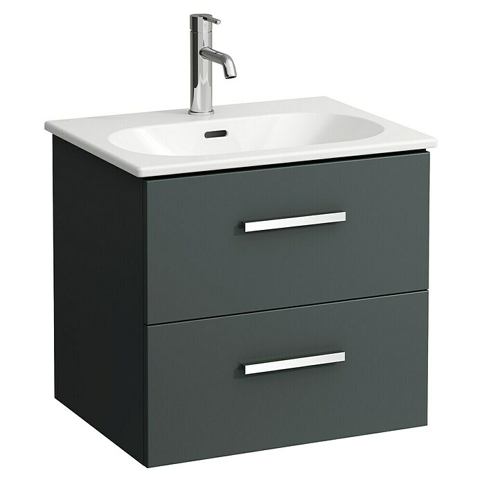 Laufen Badmöbel-Set LUA (Gesamtbreite Badmöbel: 60 cm, 2 -tlg., Anthrazit) | BAUHAUS