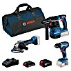 Bosch Professional AMPShare 18V Maschinen-Set 3-Tool-Kit (18 V, 2 Akkus, 2 Ah - 4 Ah, 7 -tlg.) | BAUHAUS