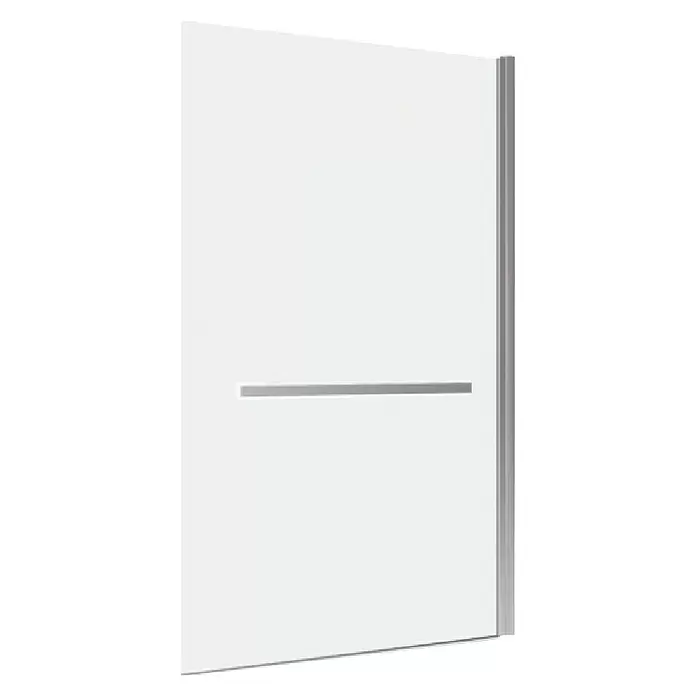 Aurlane Badewannenaufsatz Prime - B x H: 85 x 150 cm, 1 Stk., Silber - Frosted Duschwand mit horizontalem silbernem Griff und vertikalem silbernem Rahmen.