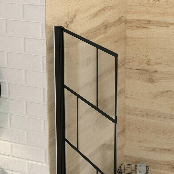 Aurlane Badewannenaufsatz Bricks (B x H: 75 x 125 cm, 1 Stk., Schwarz) | BAUHAUS