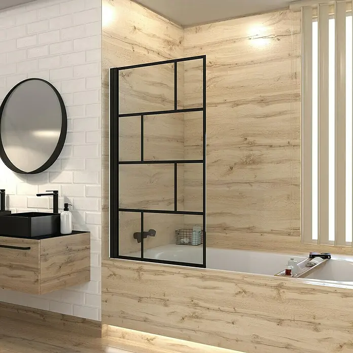 AURLANE FAC277 Badewannenschutz - 3 Klappen Glaswand Weiß