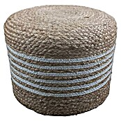 Puf Yute Rayas (Ø x Al: 40 x 30 cm, Natural/Blanco) | BAUHAUS