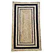 Alfombra de yute Raya Encua (Natural/Negro, 150 x 80 cm, 80% yute 20% algodón) | BAUHAUS