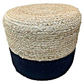 Puf Yute Bicolor (Ø x Al: 40 x 30 cm, Natural/Negro) | BAUHAUS