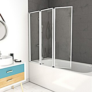 Aurlane Badewannenaufsatz Triple (B x H: 125 x 143 cm, 3 Stk., Weiß)
