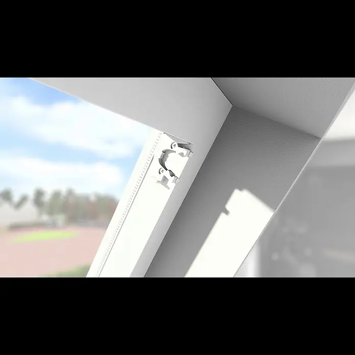 Dachfensterrollo Sky UK08 - Weiß, Manuell - Coulisse  DIY | Skylight mounting instruction (incl. cut down)