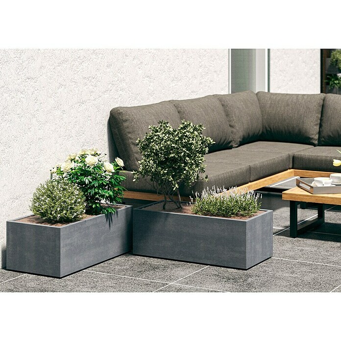 Deroma Millennium Pflanzkasten (Außenmaß (L x B x H) 79 x 39 x 39 cm