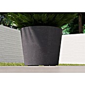 Deroma Millennium Pflanzkübel rund (Außenmaß (Ø x H): 59 x 49 cm, Aus recyceltem Kunststoff, Ashgrey) | BAUHAUS