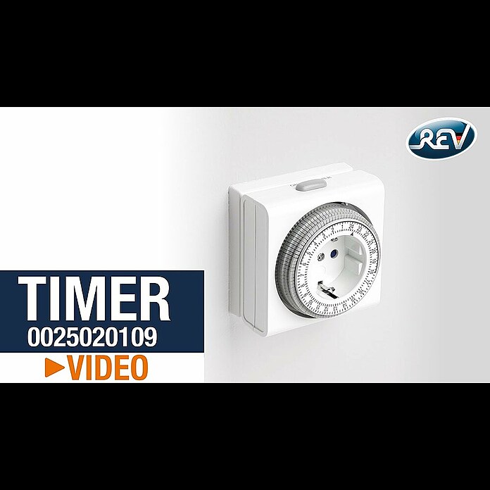 REV Tages-Zeitschaltuhr Kompakt (Mechanisch, 3 680 W, Schaltzeiten: 96, Min. Schaltabstand: 15 min) | BAUHAUS