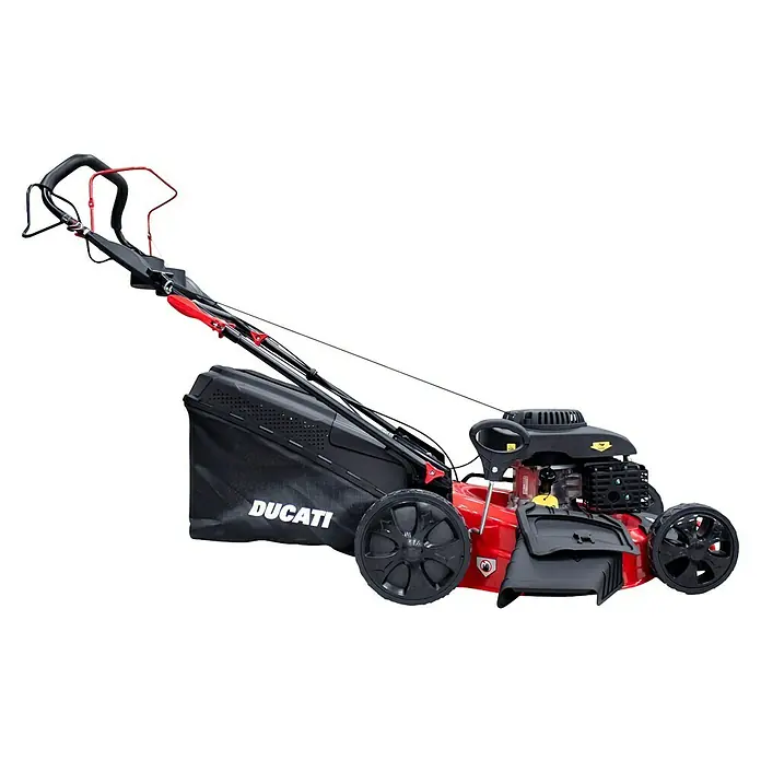 Ducati Cortacésped de gasolina DLM5303 - 4,4 kW, 224 cm³, Ancho de corte: 53 cm - Cortacésped Ducati con recogedor de hierba, perfecto para jardinería eficiente. Diseño potente y fácil de usar.