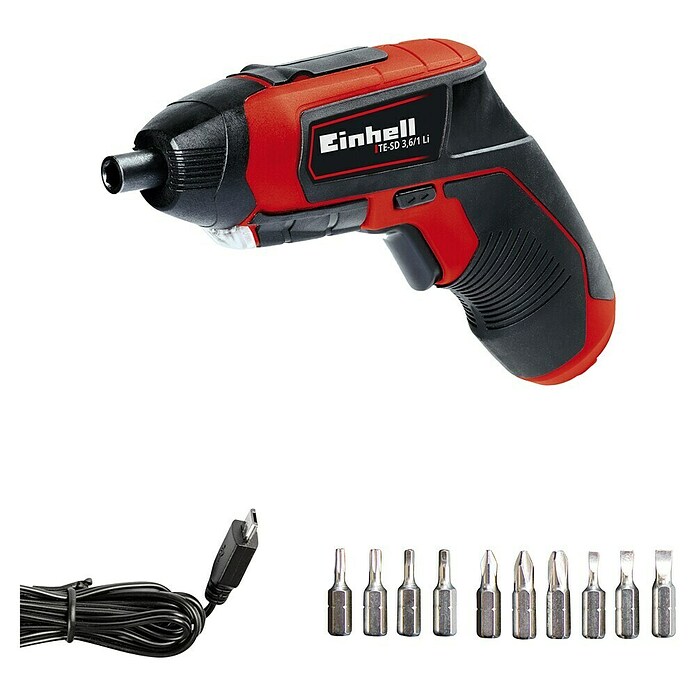 Einhell Expert Akkuschrauber (3,6 V, 1,5 Ah, Leerlaufdrehzahl: 180 U/min)