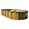 KWAD Pool-Set Supreme Wood (L x B x H: 7,3 x 3,7 x 1,32 m, Fassungsvermögen: 29.500 l, Oval)