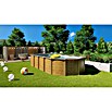 KWAD Pool-Set Supreme Wood (L x B x H: 7,3 x 3,7 x 1,32 m, Fassungsvermögen: 29.500 l, Oval)