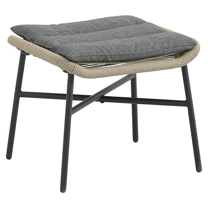Conjunto de muebles Frida (5 pzs., Acero/Textiline, Antracita/Marrón) | BAUHAUS