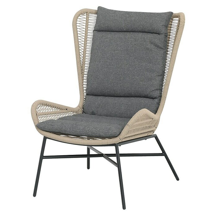 Conjunto de muebles Frida (5 pzs., Acero/Textiline, Antracita/Marrón) | BAUHAUS