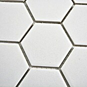Mosaikfliese Hexagon Uni CU HX101 (32,5 x 28,1 cm, Weiß, Matt)