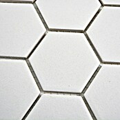 Mosaikfliese Hexagon Uni CU HX101 (32,5 x 28,1 cm, Weiß, Matt)