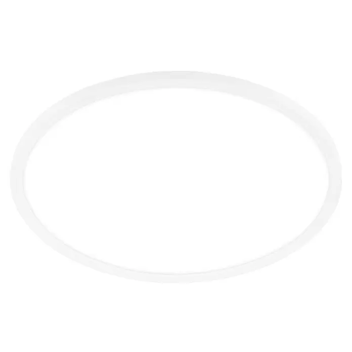 Brilo LED-Panel rund - 14 W, Ø x H: 42 x 3 cm, Weiß, Neutralweiß - Einfacher weißer ovaler Rahmen mit leicht erhöhter Kante.