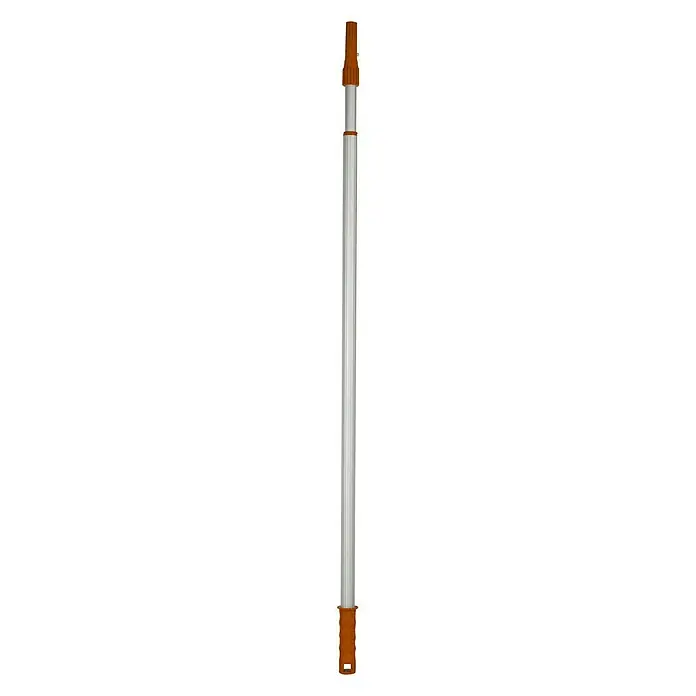 swingcolor Premium Teleskopstab - Länge Teleskopstange: 60 cm - 120 cm, Aluminium - Eine ausziehbare Stange mit braunen Griffen an beiden Enden, ideal für verschiedene Reinigungs- und Wartungsarbeiten.