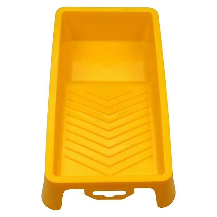 swingcolor Komfort Farbwanne Mini - 21,5 x 11 cm - Gelbe Farbschale aus Kunststoff mit geriffelter Oberfläche, ideal zum einfachen Auftragen von Farbe mit einer Farbwalze.