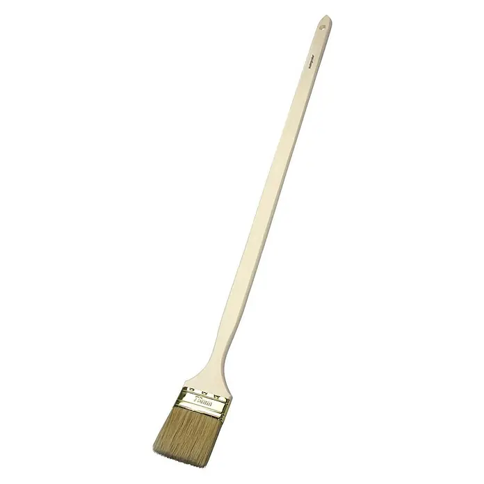 swingcolor Premium Fassadenstreicher XXL - Breite Borsten: 75 mm, Naturholz - Langstieliger Heizkörperpinsel für schwer zugängliche Stellen. Ideal zum Streichen von Heizkörpern und Ecken mit seinem schlanken Design.