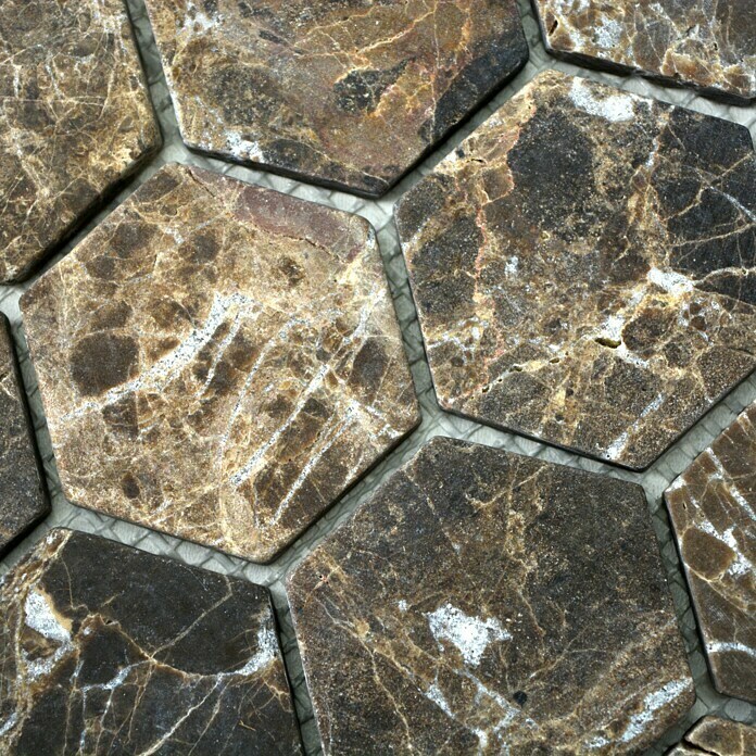 Mozaïektegel Hexagon MOS HXN 476 (29,8 x 30,5 cm, Bruin, Mat)