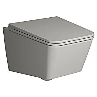 VitrA Equal Wand-WC (Spülrandlos, Mit antibakterieller Glasur, Spülform: Tief, WC Abgang: Waagerecht, Steingrau)