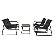 Sunfun Conjunto de muebles Deia (4 pzs., Textiline/Acero, Antracita) | BAUHAUS