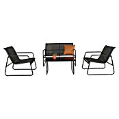 Sunfun Komplet lounge pohištva Deia  (4 -del., Črna) | 8303 - Loungeset | ICAE - Sommermöbel Loungemöbel | ICA - Sommermöbel | IC - Freizeit im Garten | I - Stadtgarten | BAUHAUS