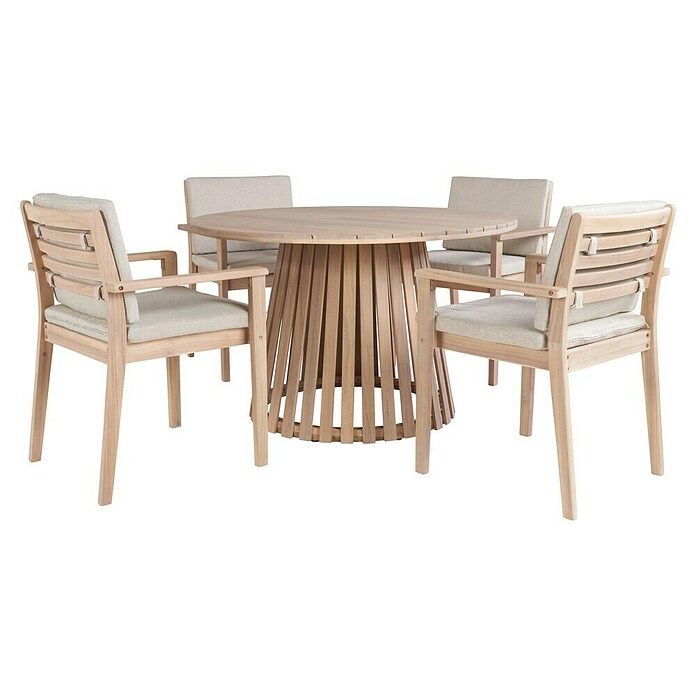 Sunfun Mesa de jardín Nour (Ø x Al: 120 x 74 cm, Madera de acacia, Natural) | BAUHAUS