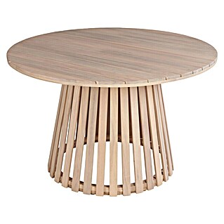 Sunfun Mesa de jardín Nour (Ø x Al: 120 x 74 cm, Madera de acacia, Natural)