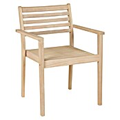 Sunfun Silla de jardín Nour (L x An x Al: 60 x 56 x 84 cm, Natural, Madera de acacia) | BAUHAUS