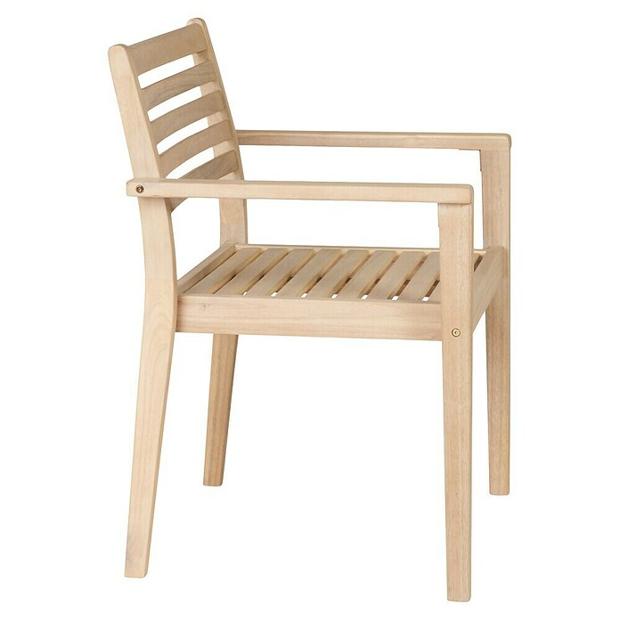 Sunfun Silla de jardín Nour (L x An x Al: 60 x 56 x 84 cm, Natural, Madera de acacia) | BAUHAUS