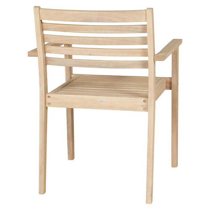 Sunfun Silla de jardín Nour (L x An x Al: 60 x 56 x 84 cm, Natural, Madera de acacia) | BAUHAUS