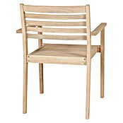 Sunfun Silla de jardín Nour (L x An x Al: 60 x 56 x 84 cm, Natural, Madera de acacia) | BAUHAUS