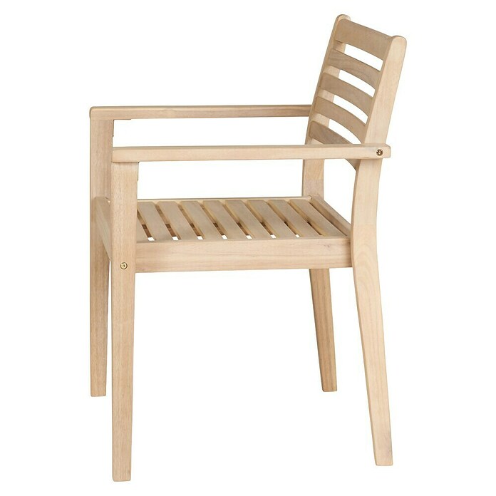 Sunfun Silla de jardín Nour (L x An x Al: 60 x 56 x 84 cm, Natural, Madera de acacia) | BAUHAUS