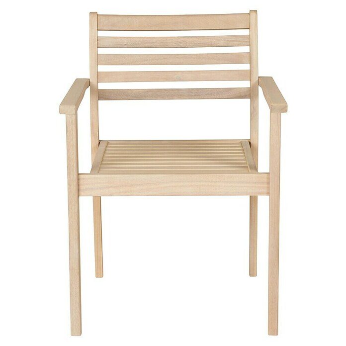 Sunfun Silla de jardín Nour (L x An x Al: 60 x 56 x 84 cm, Natural, Madera de acacia) | BAUHAUS