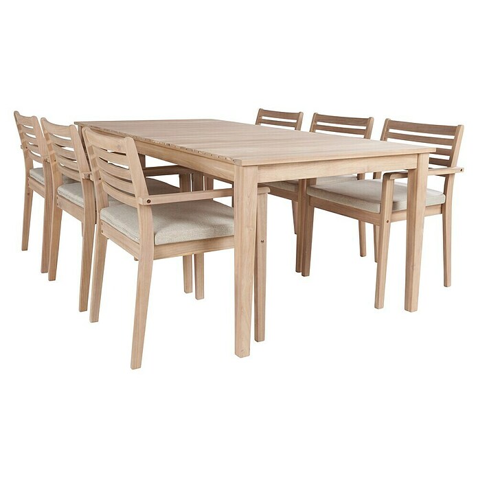 Sunfun Mesa de jardín Nour (L x An x Al: 200 x 100 x 76 cm, Madera de acacia, Natural) | BAUHAUS