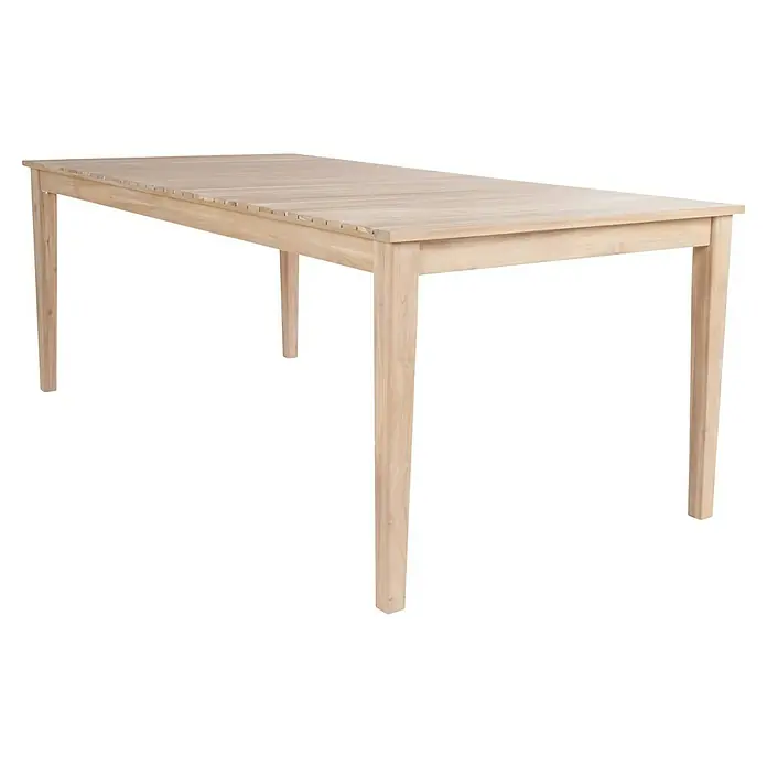 Sunfun Conjunto de muebles Nour mesa rectangular - 7 pzs., Especificación del material, Marrón - Mesa de comedor de madera con construcción sencilla y un acabado de madera clara. Ideal para comedores o cocinas.