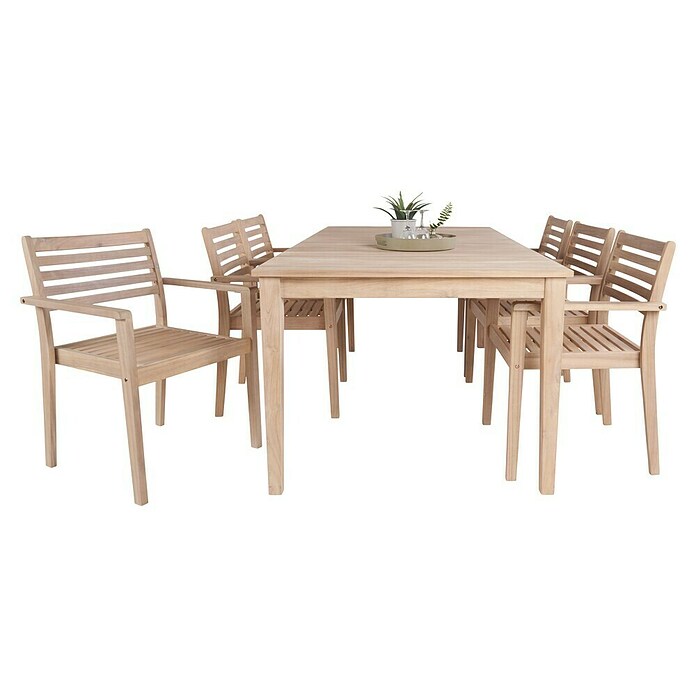 Sunfun Mesa de jardín Nour (L x An x Al: 200 x 100 x 76 cm, Madera de acacia, Natural) | BAUHAUS