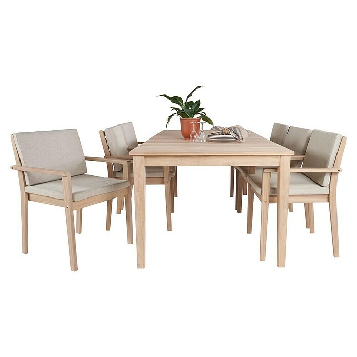 Sunfun Mesa de jardín Nour (L x An x Al: 200 x 100 x 76 cm, Madera de acacia, Natural) | BAUHAUS