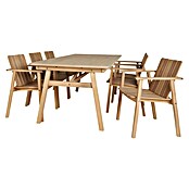 Sunfun Komplet lounge pohištva Alex  (7 -del., Akacijev les, Natur) | 8303 - Loungeset | ICAE - Sommermöbel Loungemöbel | ICA - Sommermöbel | IC - Freizeit im Garten | I - Stadtgarten | BAUHAUS