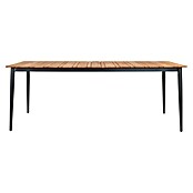 Sunfun Mesa de jardín Greta (L x An x Al: 200 x 100 x 75 cm, Acero/Teca, Antracita/Natural) | BAUHAUS